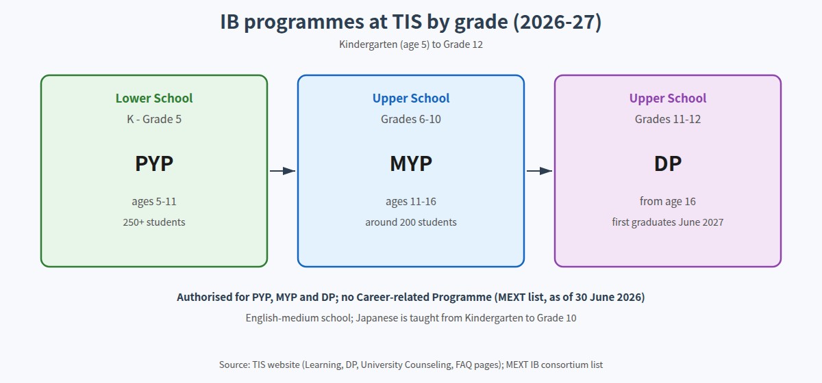 IB programmes at Tokyo International School by grade